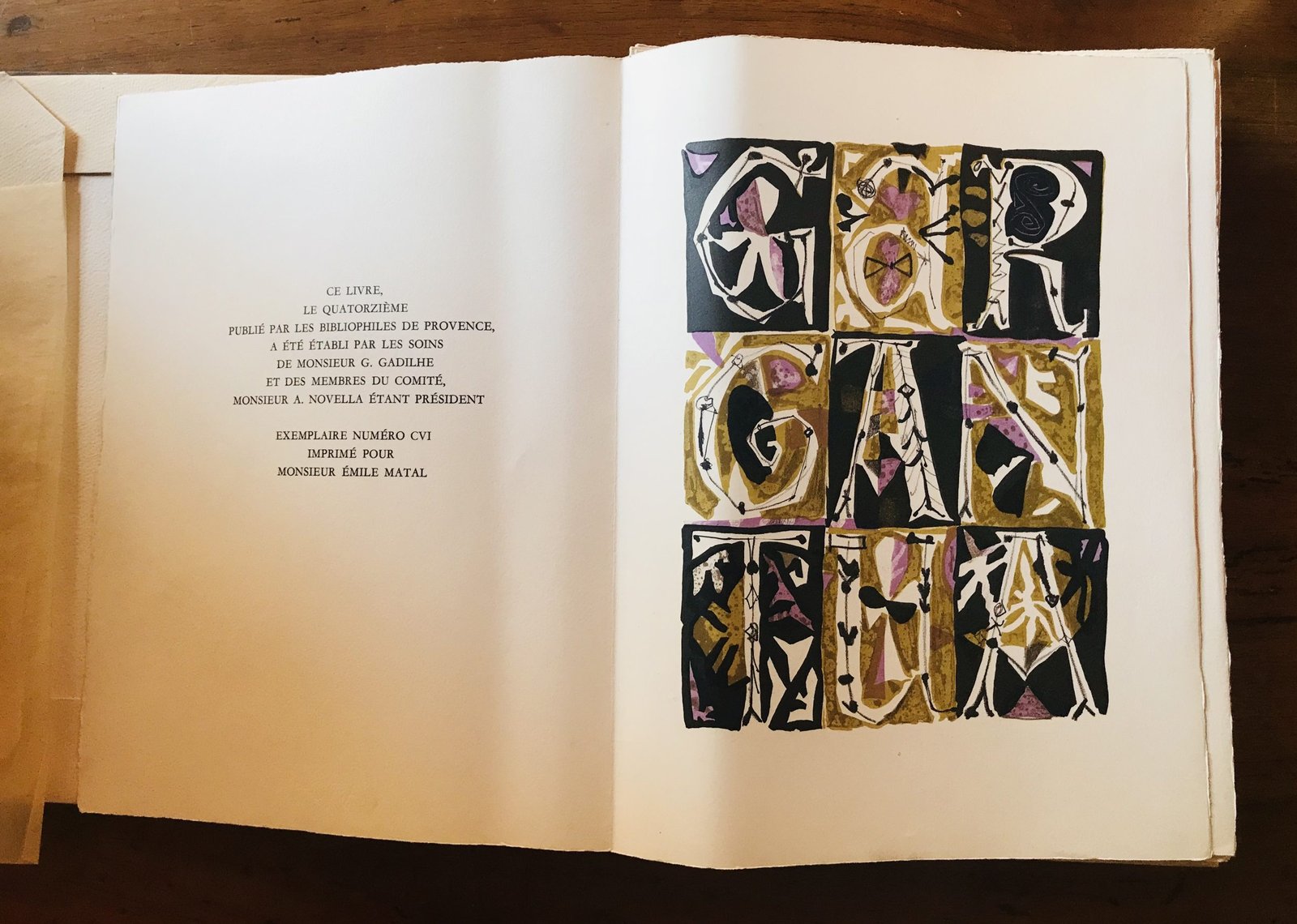 Rabelais Gargantua Lithographies de Clavé Les bibliophiles de Provence 1955 - immagine 4