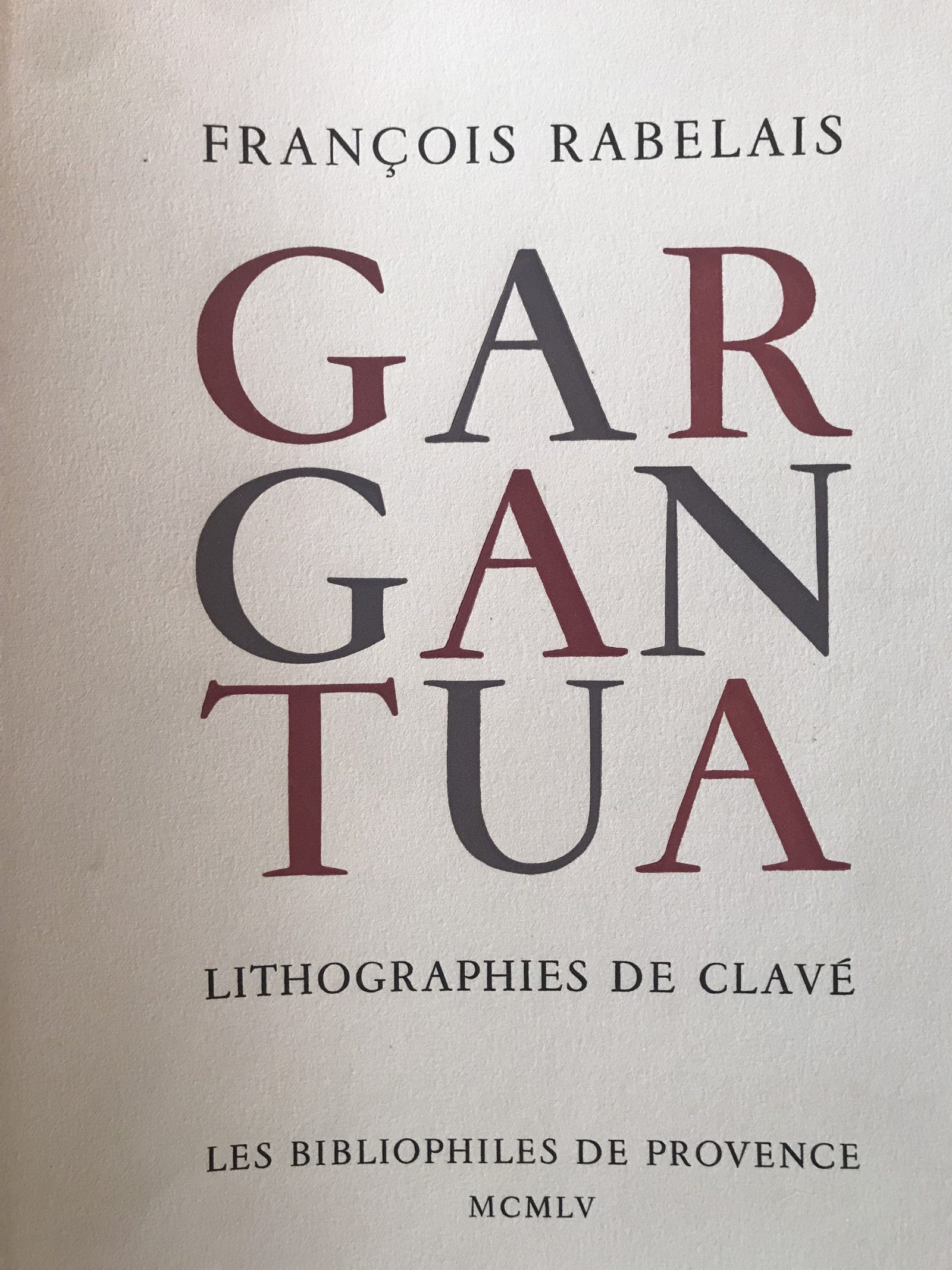 Rabelais Gargantua Lithographies de Clavé Les bibliophiles de Provence 1955 - immagine 5