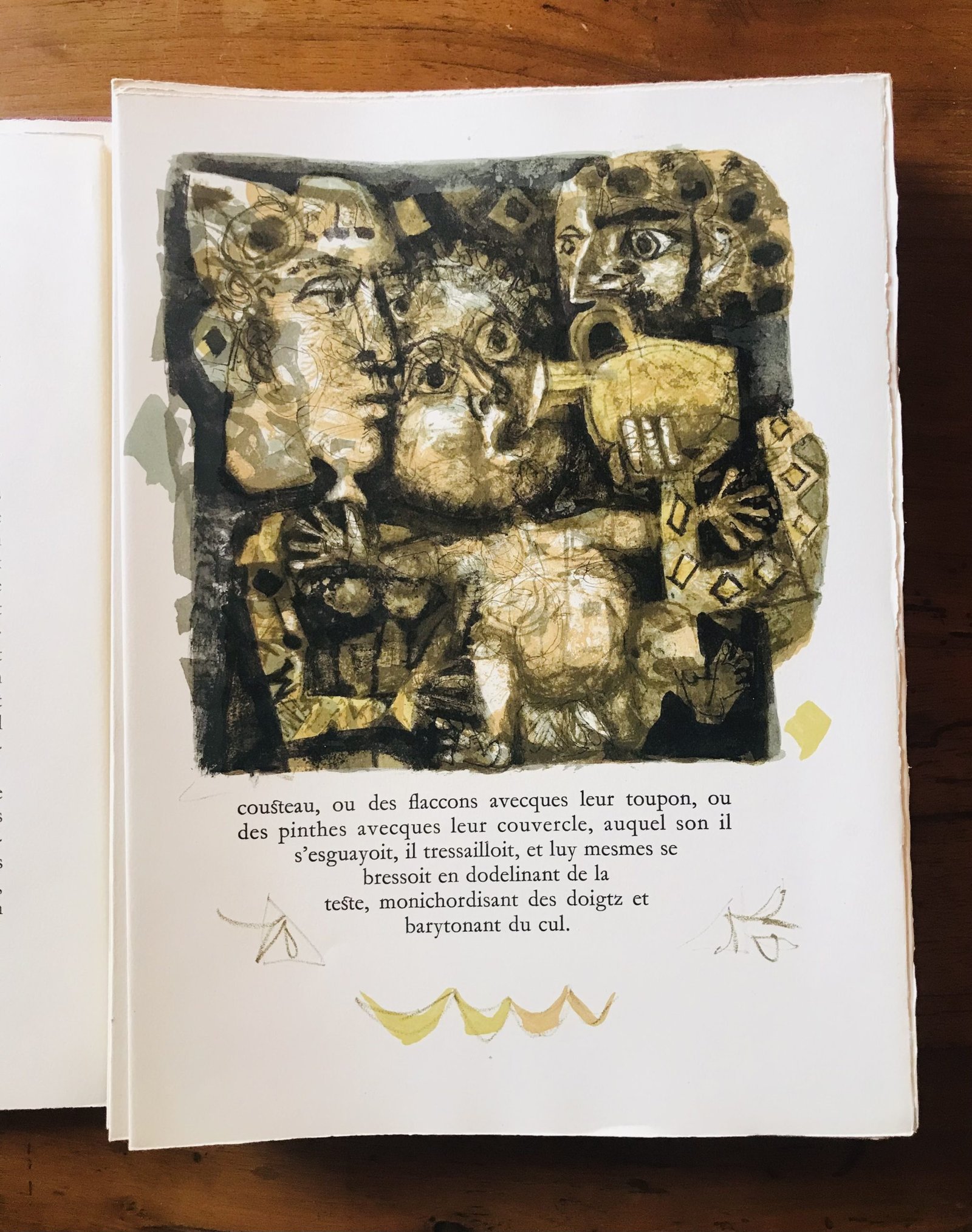 Rabelais Gargantua Lithographies de Clavé Les bibliophiles de Provence 1955 - immagine 6