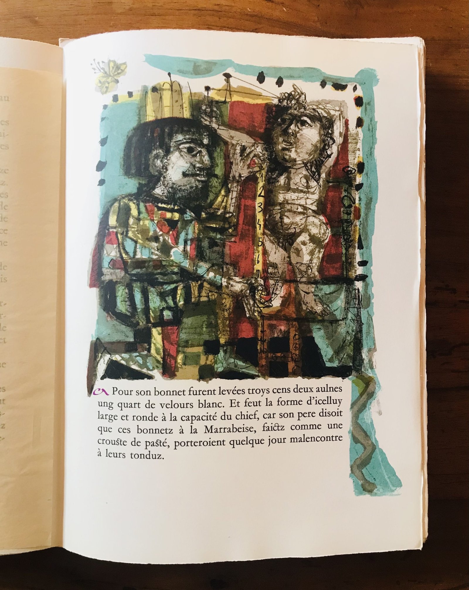 Rabelais Gargantua Lithographies de Clavé Les bibliophiles de Provence 1955 - immagine 8