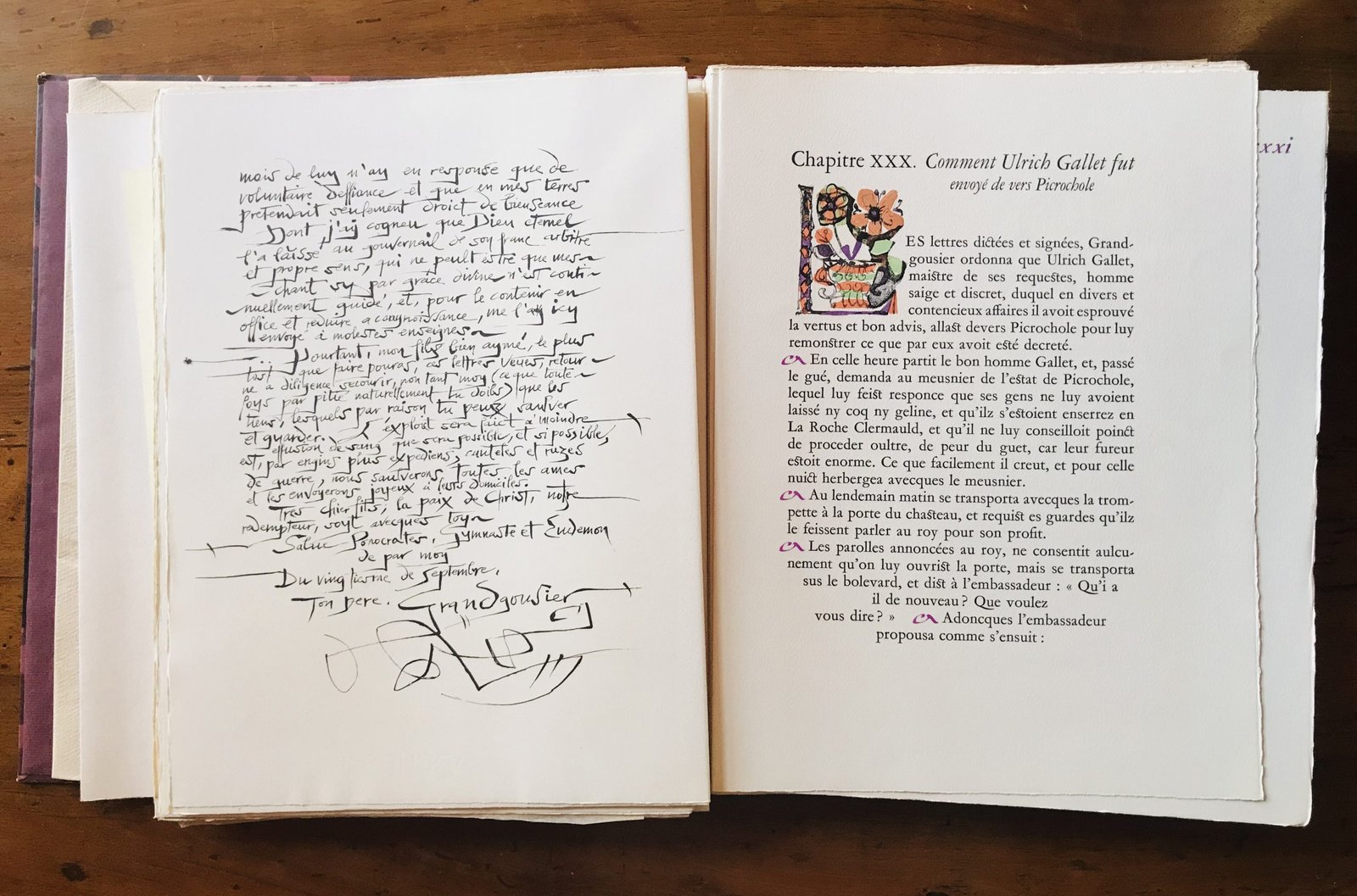 Rabelais Gargantua Lithographies de Clavé Les bibliophiles de Provence 1955 - immagine 11