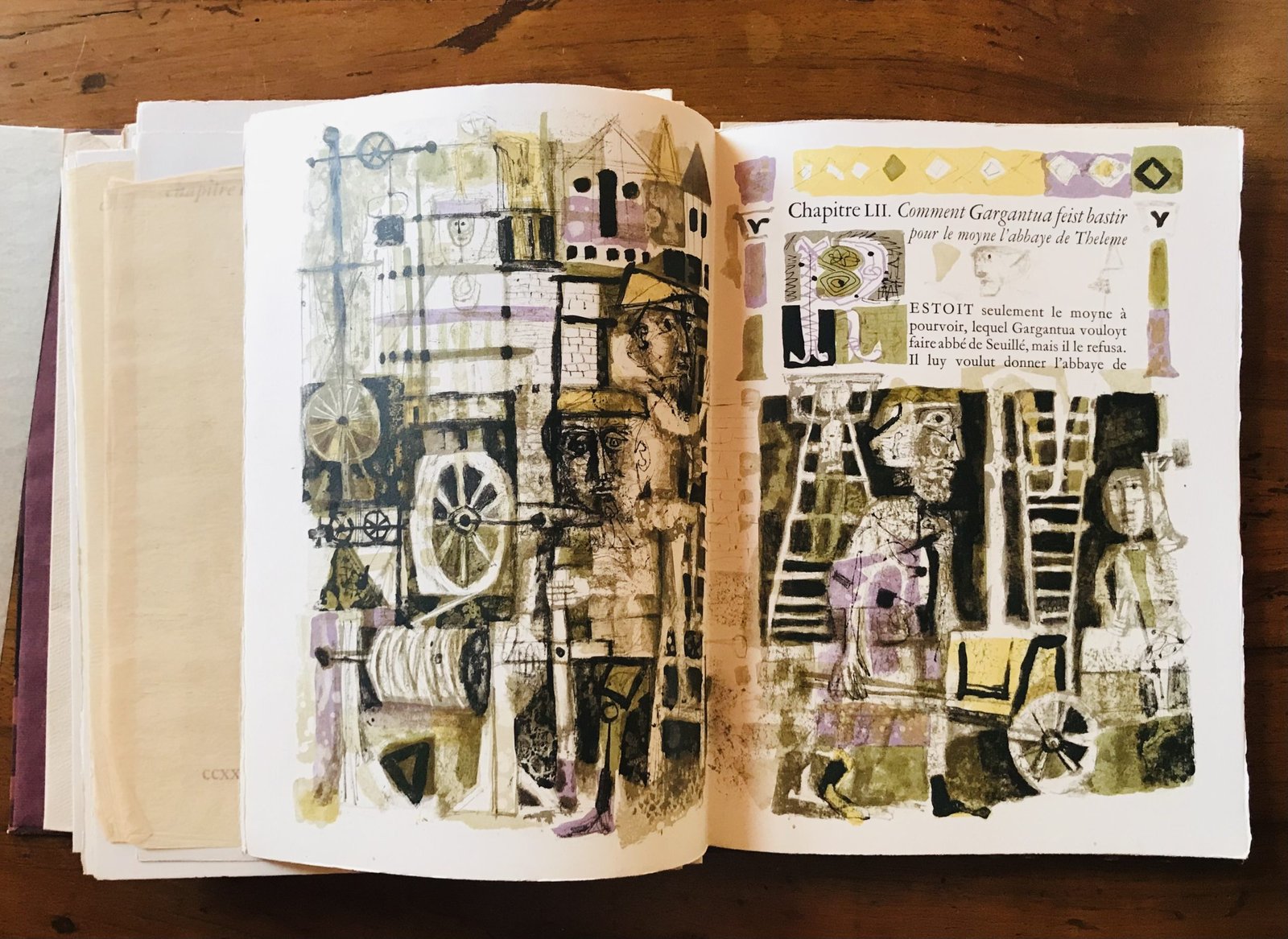 Rabelais Gargantua Lithographies de Clavé Les bibliophiles de Provence 1955 - immagine 16