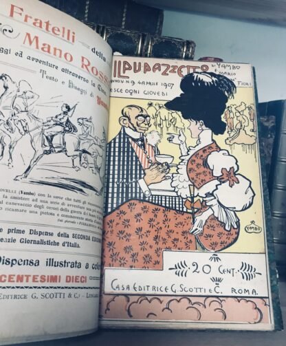 Yambo Il Pupazzetto 19 numeri anno 1907 dal 7 febbraio al 13 giugno G. Scotti - immagine 9