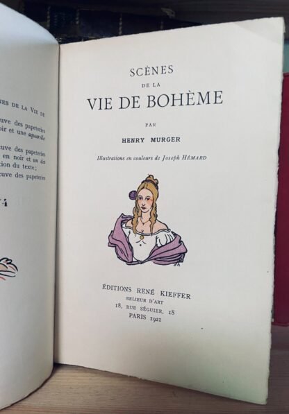 Henry Murger Scénes de la Vie de Bohème illustrées par Jose Hémar Kieffer 1921 - immagine 3