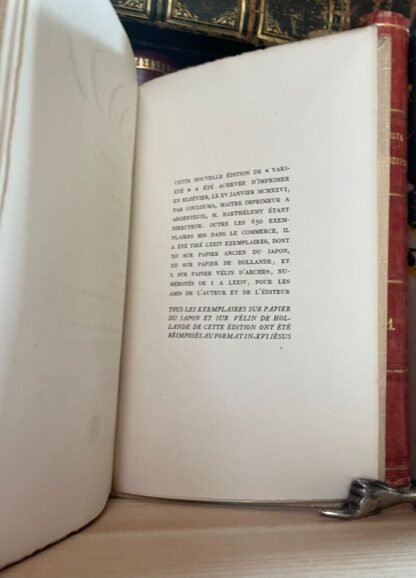 Paul Valéry Variété édition revue et corrigée par L'Auteur Aveline 1926 - immagine 7