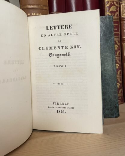 Lettere ed Altre Opere di Clemente XIV Ganganelli due Volumi Stamperia Piatti 1829 - immagine 3