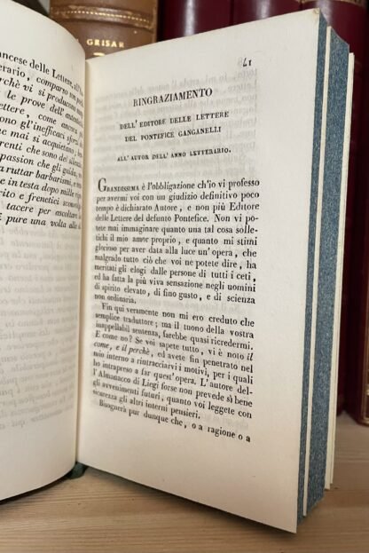Lettere ed Altre Opere di Clemente XIV Ganganelli due Volumi Stamperia Piatti 1829 - immagine 17