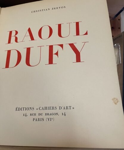 Christian Zervoz Raoul Dufy Cahiers d'Art 1928 - immagine 4