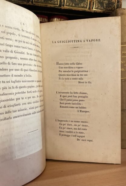 (Giuseppe Giusti) Versi Bastia Tipografia di Fabiani 1845 - immagine 5