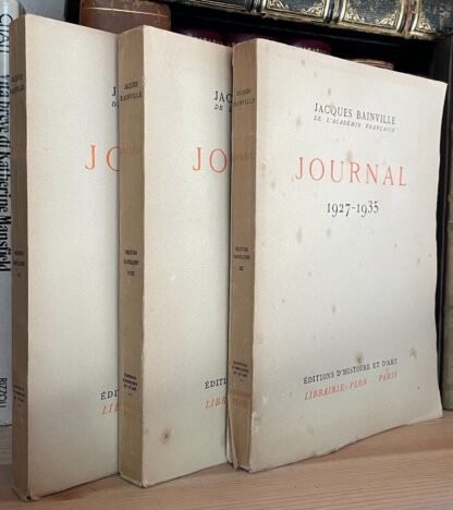 Bainville Journal 1901-1918 1919-1926 1927-1935 3 Volumi Plon 1949 ed. numerata