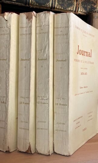 Edmond & Jules de Goncourt Journal Mémoires de la vie littéraire 1851-1865 quattro tomi