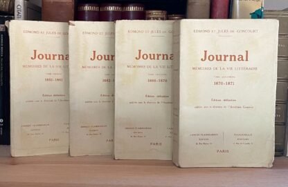 Edmond & Jules de Goncourt Journal Mémoires de la vie littéraire 1851-1865 quattro tomi - immagine 2