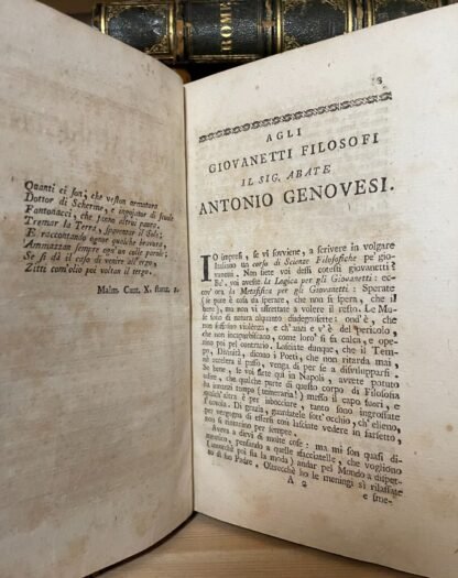 Antonio Genovesi Delle Scienze Metafisiche per gli giovanetti Napoli 1788 - immagine 4