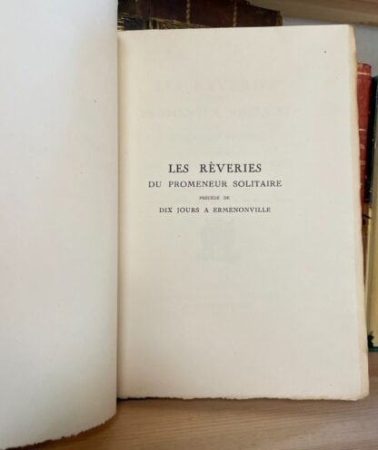 Jean-Jacques Rousseau Les rêveries du promeneur solitaire Le Livre 1926 - immagine 3