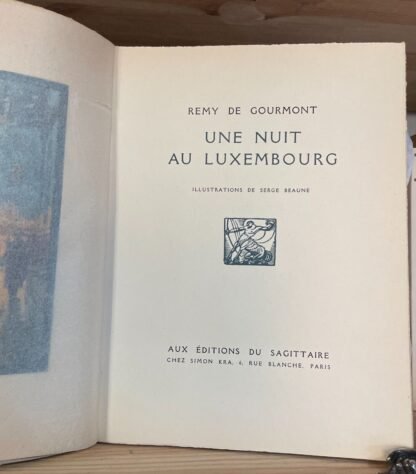 Remy De Gourmont Une nuit au Luxembourg éditions du Sagittaire 1923 - immagine 5