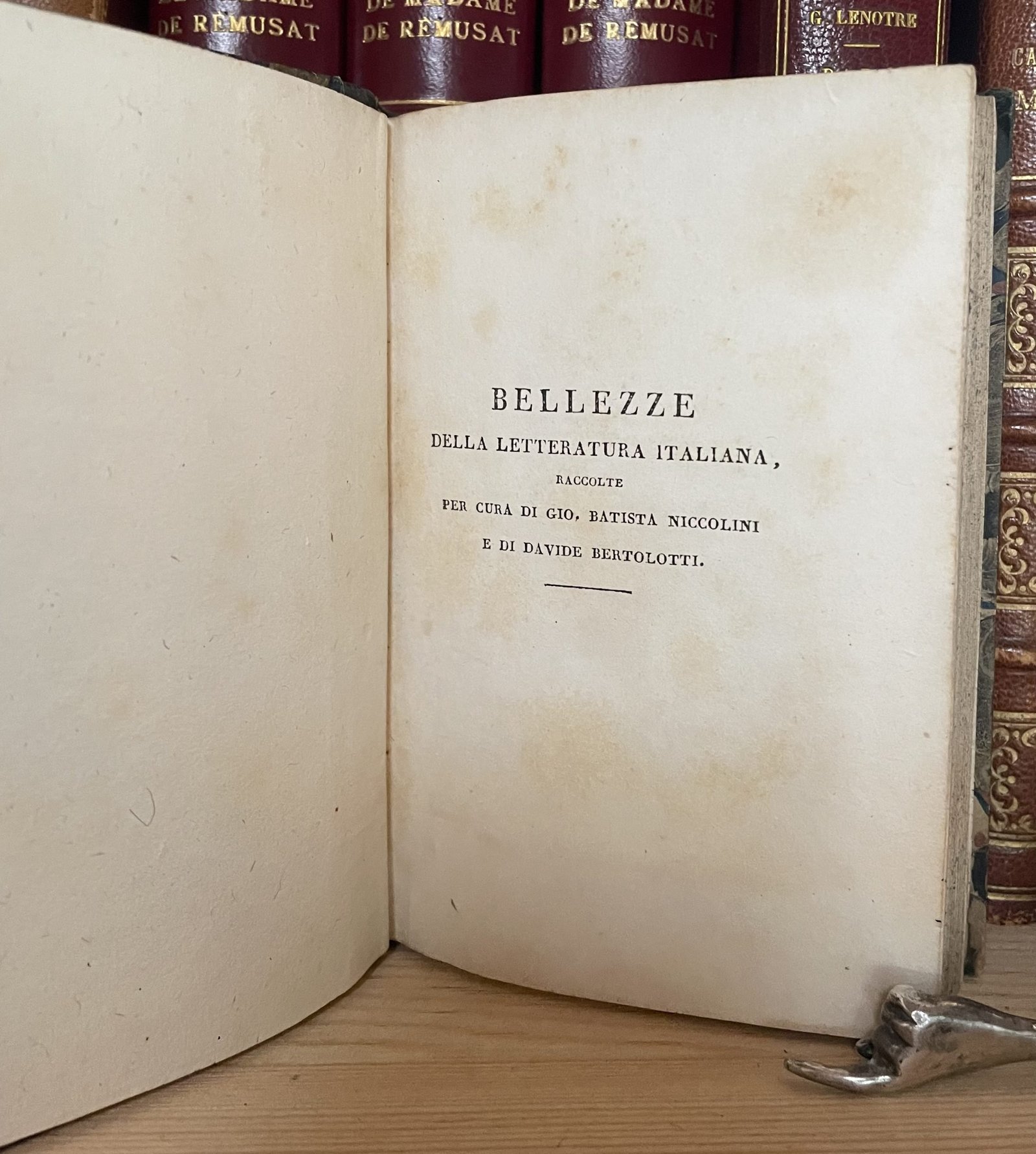 Bellezze della letteratura italiana raccolte Niccolini Bertolotti 1825 - immagine 3