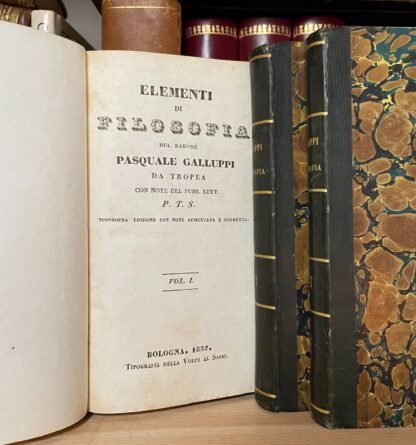 Pasquale Galluppi Elementi di filosofia 3 Voll. Tipografia della volpe al Sassi 1837 - immagine 5