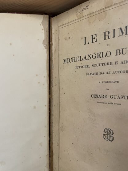 Le rime di Michelangelo Buonarroti Cesare Guasti Le Monnier 1864 - immagine 3