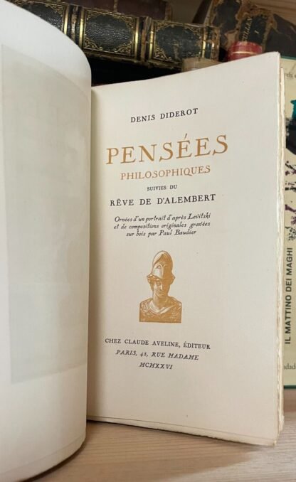 Denis Diderot Pensées philosophiques Claude Aveline 1926 - immagine 3