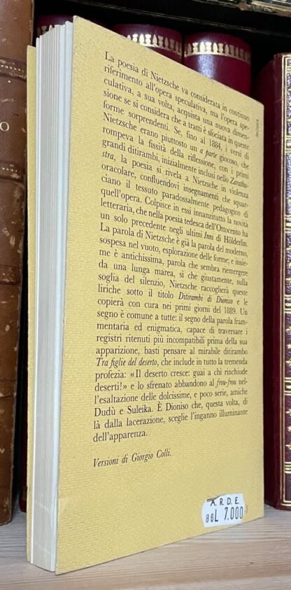 Nietzsche Ditirambi di Dioniso Piccola biblioteca Adelphi 1982 - immagine 2