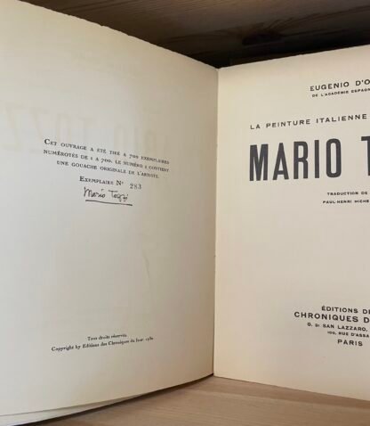 Mario Tozzi par Eugenio D'Ors Chroniques du Jour 1932 - immagine 5