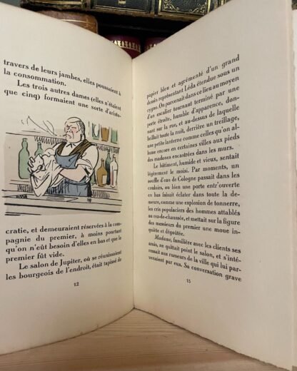 Guy De Maupassant La Maison Tellier Ferroud 1936 illustrations col par Carlègle - immagine 10