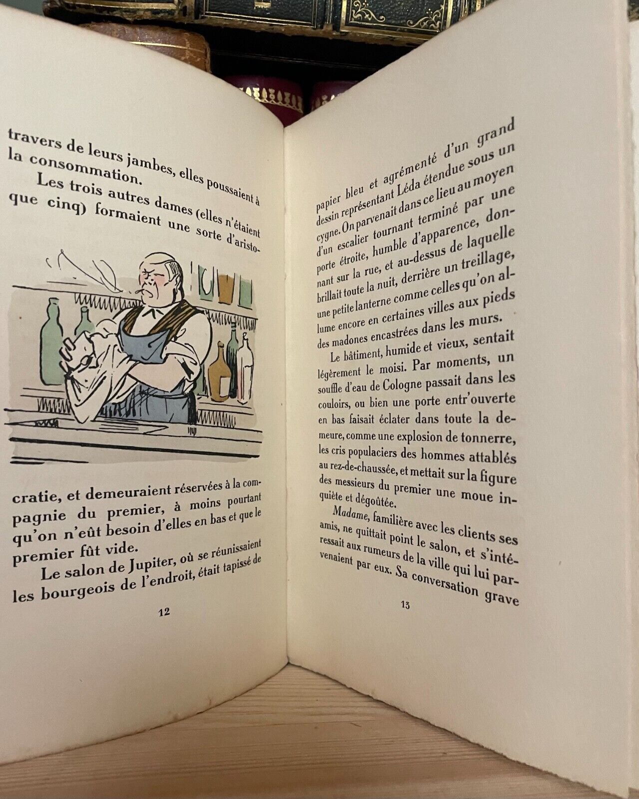 Guy De Maupassant La Maison Tellier Ferroud 1936 illustrations col par Carlègle - immagine 10