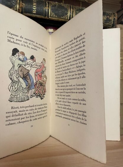 Guy De Maupassant La Maison Tellier Ferroud 1936 illustrations col par Carlègle - immagine 6
