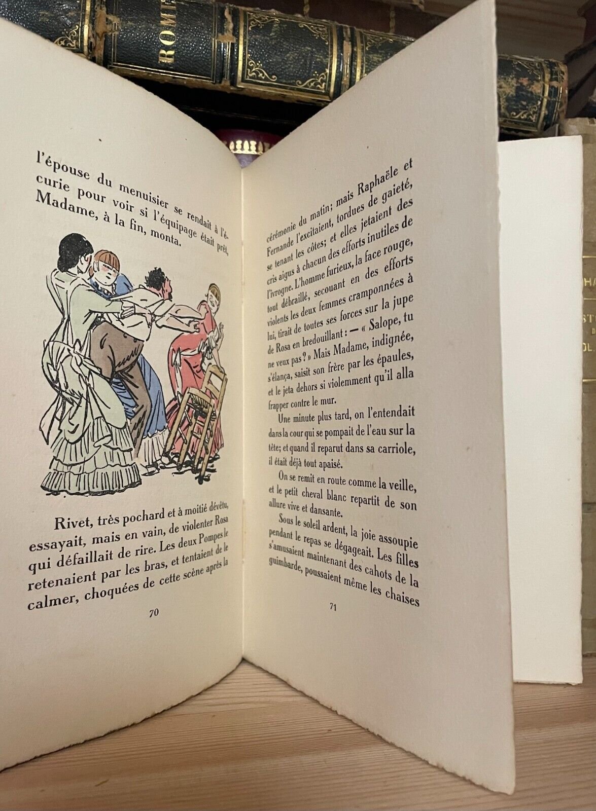 Guy De Maupassant La Maison Tellier Ferroud 1936 illustrations col par Carlègle - immagine 6