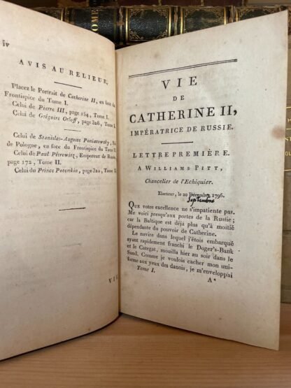 Vie de Catherine II Impératrice de Russie Buisson 1797 Tomi I e II - immagine 8
