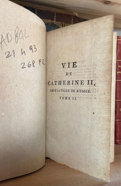 Vie de Catherine II Impératrice de Russie Buisson 1797 Tomi I e II - immagine 9