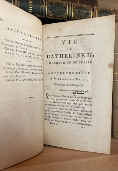 Vie de Catherine II Impératrice de Russie Buisson 1797 Tomi I e II - immagine 13
