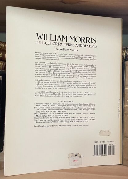 William Morris Full-Color Patterns and Designs Dover Publications 1988 - immagine 2