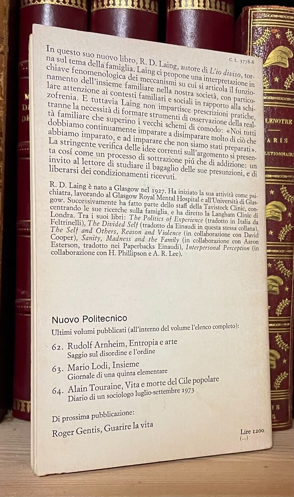 Laing La politica della famiglia Einaudi Nuovo Politecnico 1974 - immagine 2