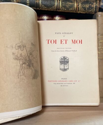 Paul Géraldy Toi et Moi Nouvelle édition Ed. Georges Crès Paris 1918 dessins Vuillard - immagine 3