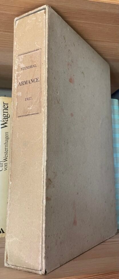 Stendhal Armance Edition du centenaire aux Muses Françaises 1927
