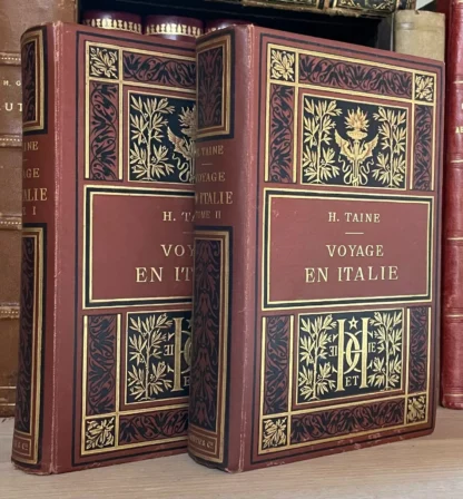 Taine Voyage en Italie Librairie Hachette et Cie 1901-1905 due volumi