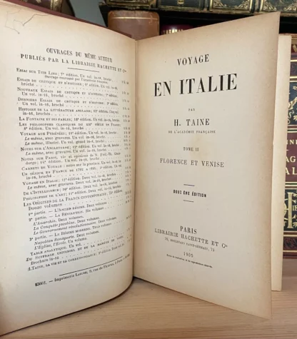 Taine Voyage en Italie Librairie Hachette et Cie 1901-1905 due volumi - immagine 11