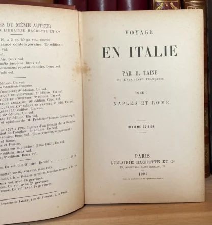 Taine Voyage en Italie Librairie Hachette et Cie 1901-1905 due volumi - immagine 12