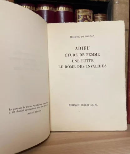 Balzac Adieu Étude de femme un lutte Le dome des invalides Skira 1946 - immagine 5