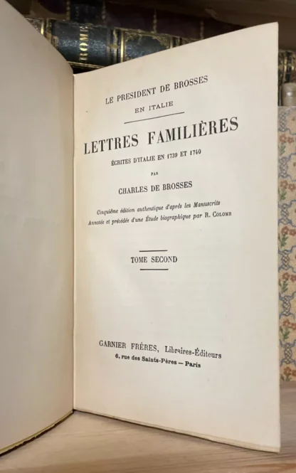 Charles de Brosses Lettres Familières écrites d'Italie en 1739 et 1740 due voll. - immagine 13
