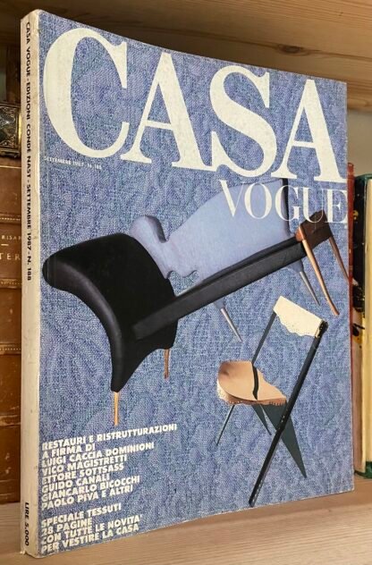 Casa Vogue Dicembre 1987 n. 188 Magistretti Sottsass Canali Bicocchi Piva