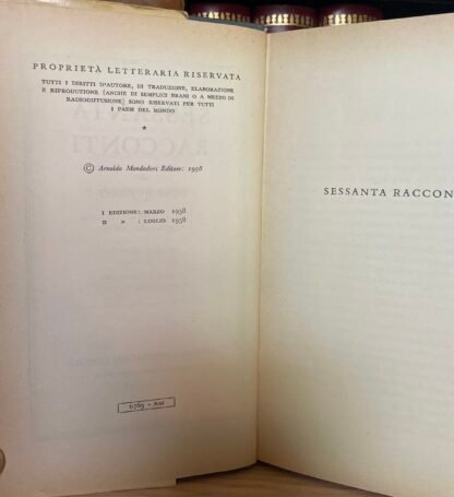 Dino Buzzati Sessanta racconti seconda edizione luglio 1958 Mondadori - immagine 6