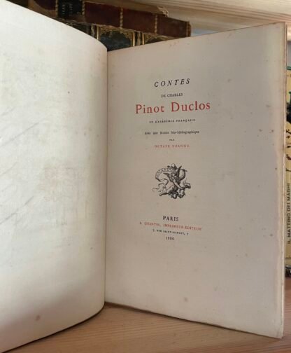 Contes de Charles Pinot Duclos Notice par O. Uzanne - Quantin ÉditeurParis 1880 - immagine 8
