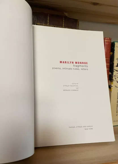 Marilyn Monroe Fragments Poems Intimate Notes letters fsgbooks 2012 - immagine 3