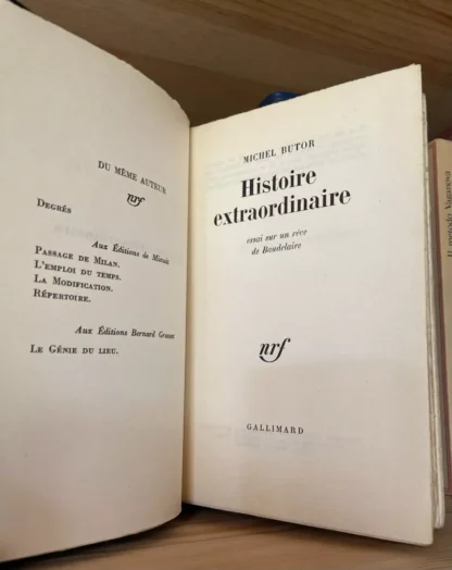 Michel Butor Histoire extraordinaire Gallimard 1961 - immagine 6
