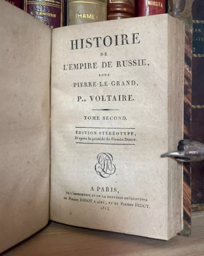 Voltaire Histoire de l' Empire de Russie sous Pierre le Grand Didot 1815 - immagine 3