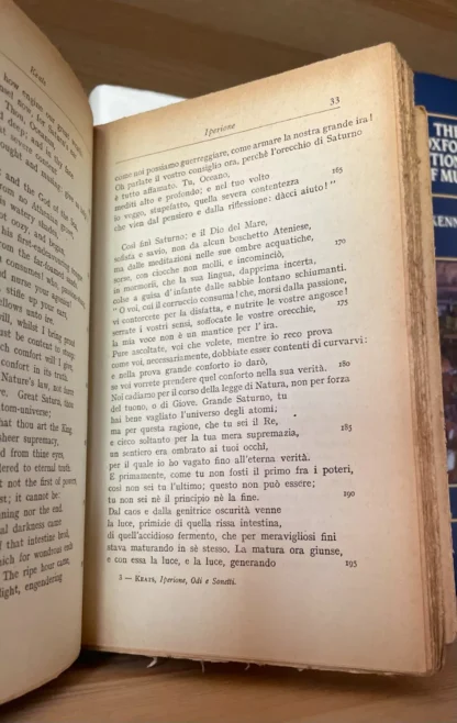 John Keats Iperione odi e sonetti testo a fronte Sansoni 1953 - immagine 6