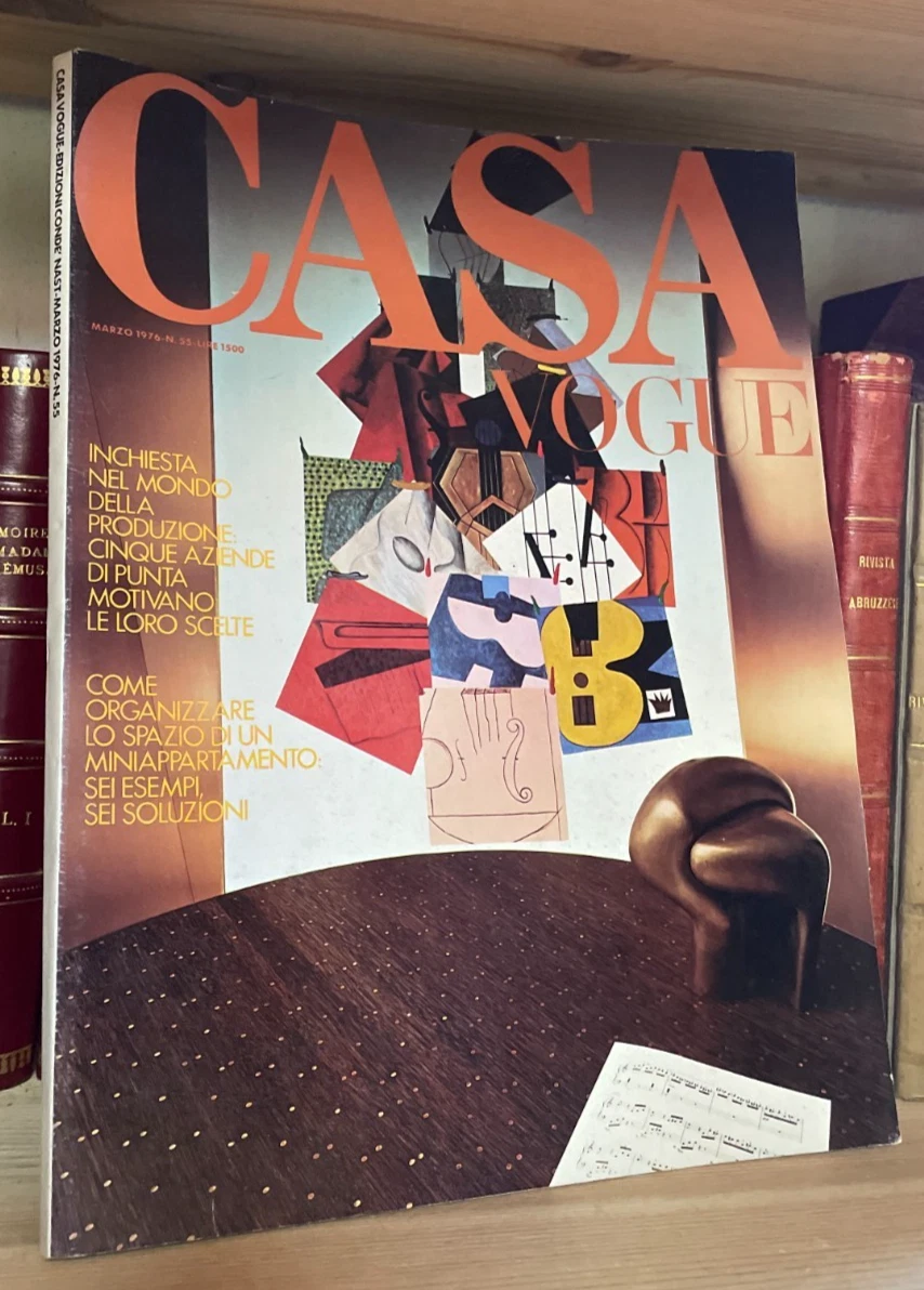 Casa Vogue Marzo 1976 n. 55 Cassina Artemide Villa Reale di Monza