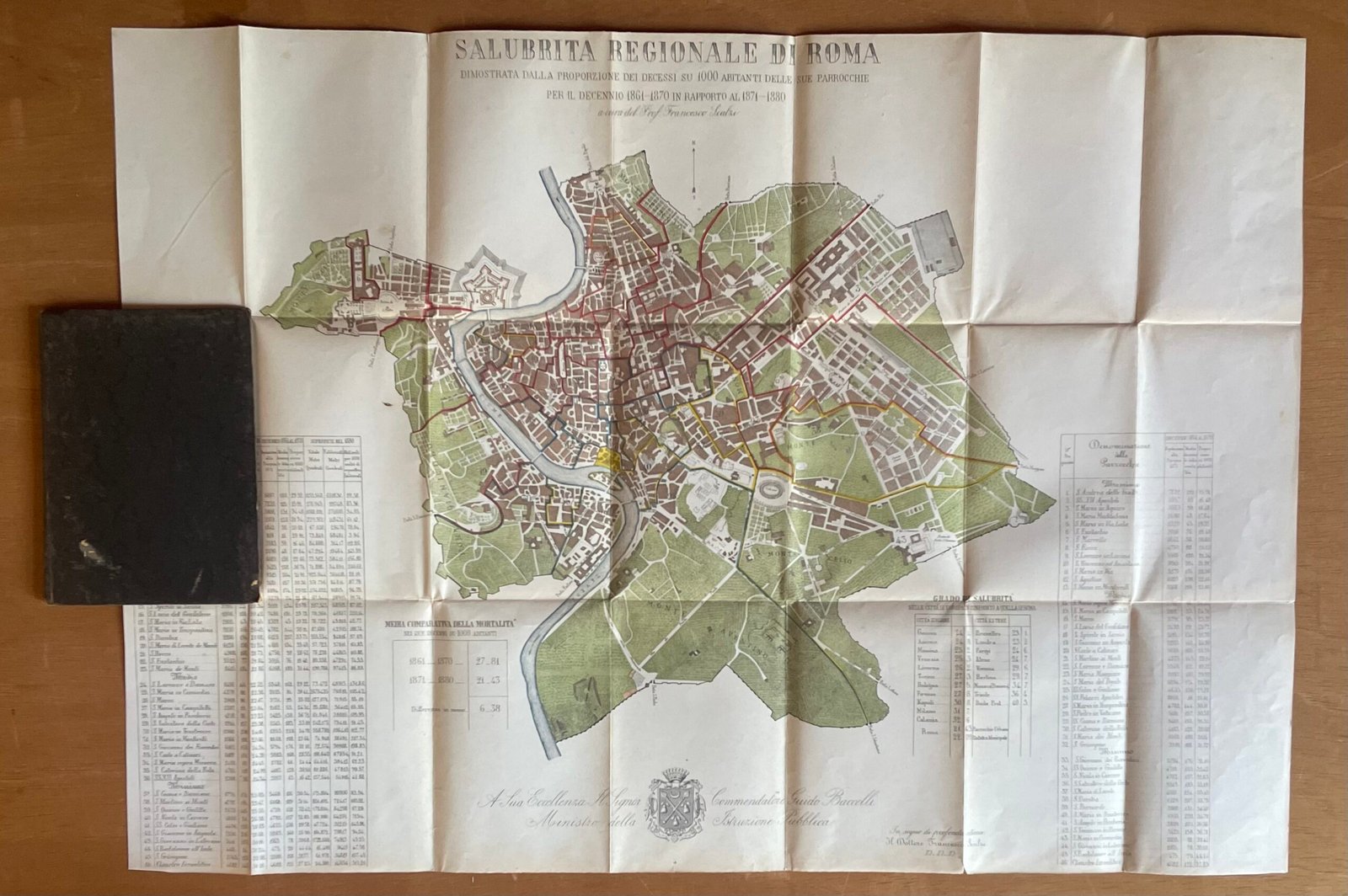 Scalzi Francesco Illustrazione del quadro sulla salubrità regionale di Roma 1883 - immagine 10